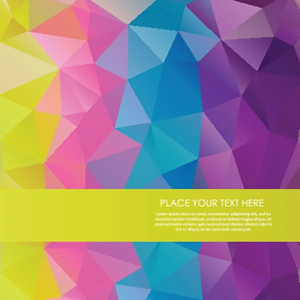 Bright rainbow vector background from mosaic triangles. Good for web, website and more. — Stock Vector