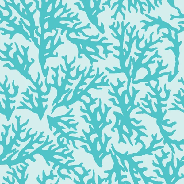 Modèle vectoriel sans couture avec corail bleu. Bon pour le textile, papiers peints, papier . — Image vectorielle