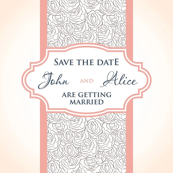 Matrimonio disegno biglietto d'invito con gocce multicolore, elementi floreali . — Vettoriale Stock