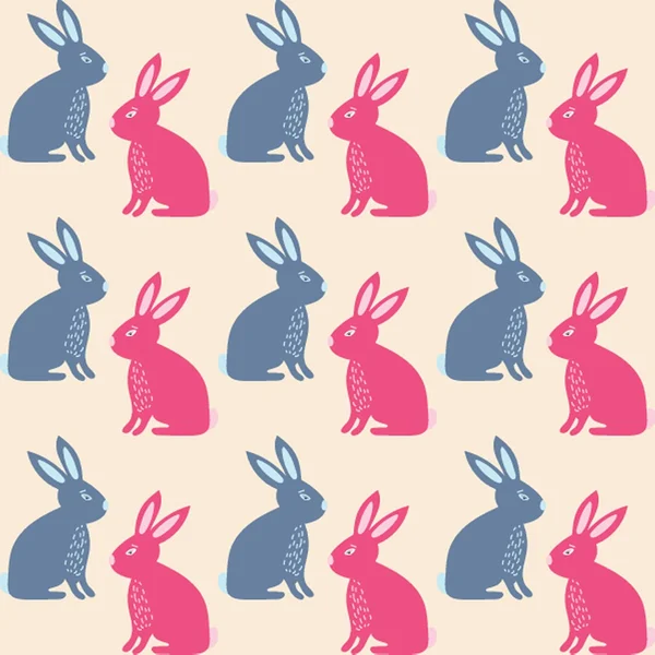 Texture sans couture lapin, illustration vectorielle sans fin — Image vectorielle