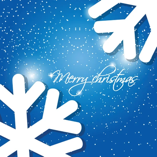 Tarjeta de felicitación navideña con copos de nieve de Navidad abstractos y lugar para nuestro texto — Vector de stock