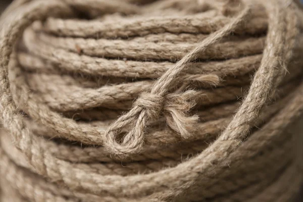 Coil of rope with marine knot loop. — Stock Photo, Image