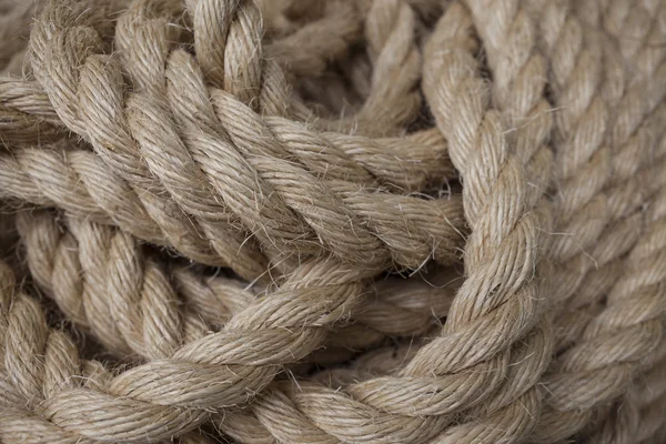 Roll of ship ropes as background texture — Stock Photo, Image