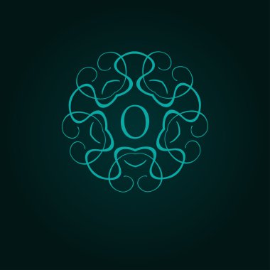  Vintage tarzı tasarım monogram. 