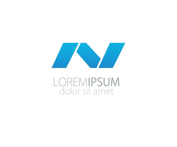 N letter bright colors  logo  - Vector Illustration, easy editable for your design. Business Logo — Stock Vector