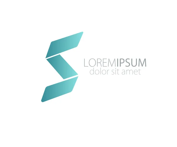 S Brief leuchtenden Farben Logo - Vektorillustration, leicht bearbeitbar für Ihr Design. Firmenlogo — Stockvektor