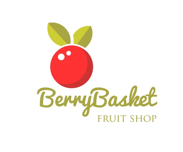 Vector modern bright berry logo — Stockový vektor