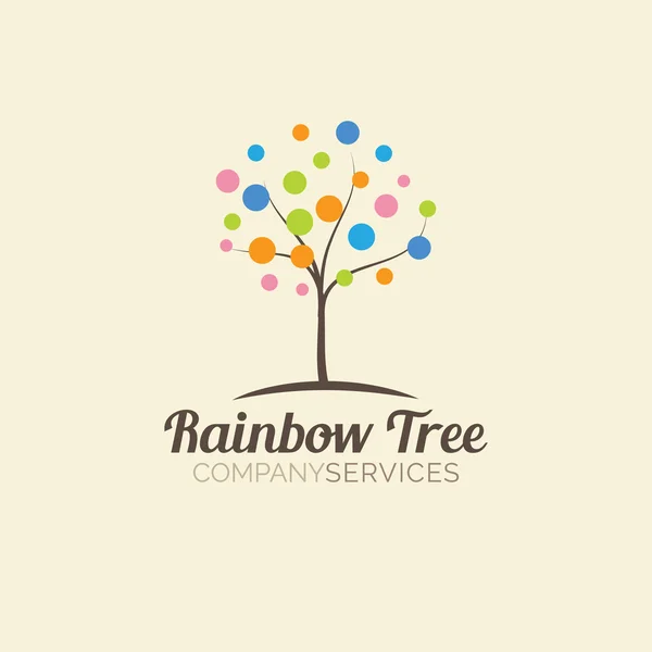 Abstract tree logo design template. Logotype icon. — Stockový vektor