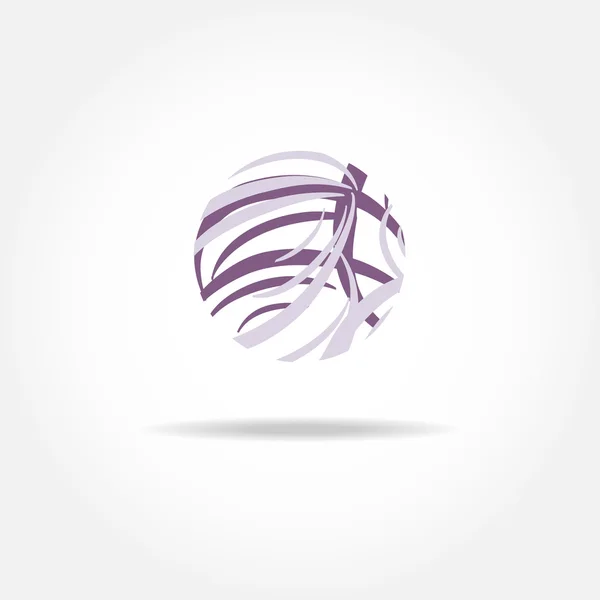 Logotipo de vetor violeta para empresa social, web, mídia e outras empresas . —  Vetores de Stock