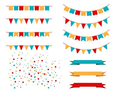 Vector Illustration of Colorful Garlands clipart