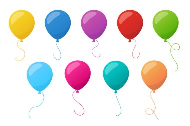 Holiday colorful balloons. Vector.