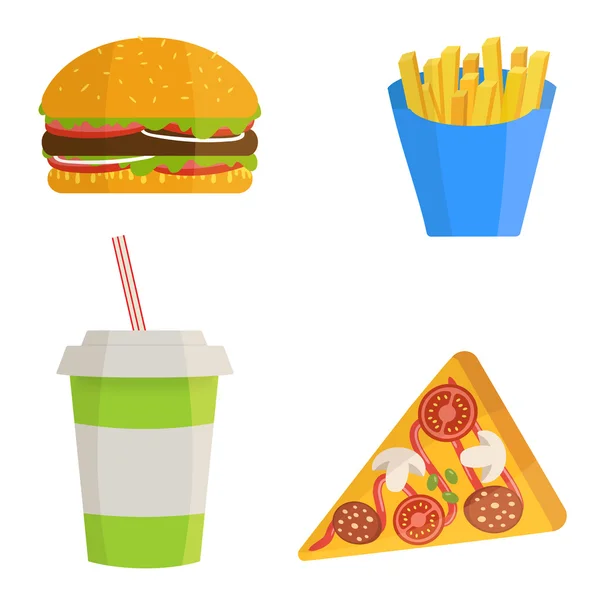 Fastfood-concept — Stockvector