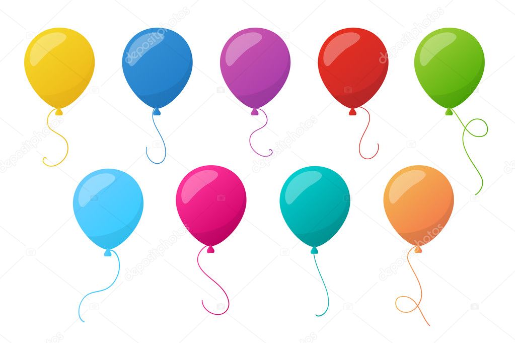 Holiday colorful balloons. Vector.