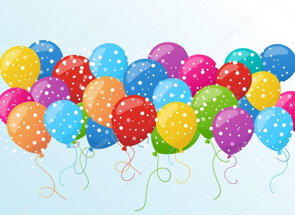 Holiday banners with colorful balloons. Vector.