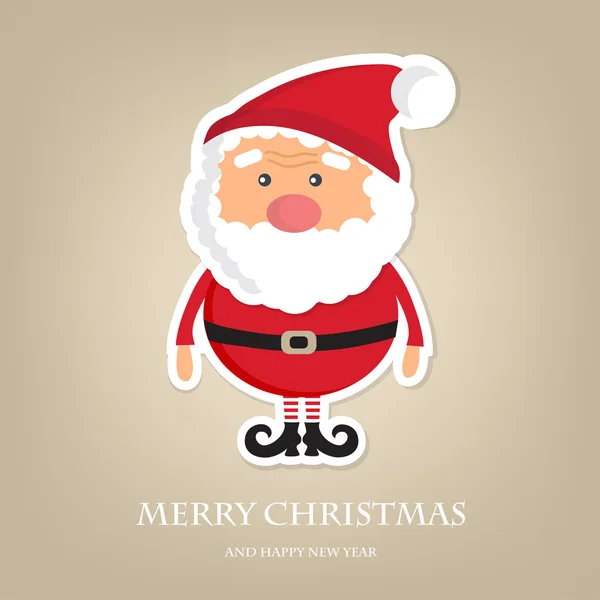 Cute Santa Claus  icon on  brown background. — Stock Vector