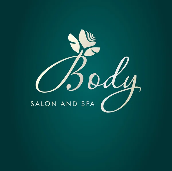 Símbolo floral del spa. Logo. Icono vectorial — Vector de stock