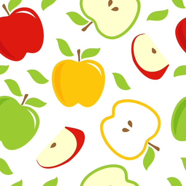 Бесшовный рисунок с яблоками в точке . — стоковый вектор