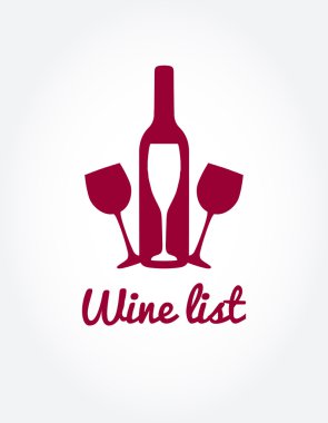 Şarap listesi tasarım şablonları farklı şarap şişeleri ve bardaklarla.