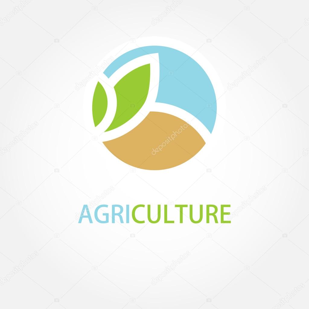 Vector sign Organic farming Greengrocer.