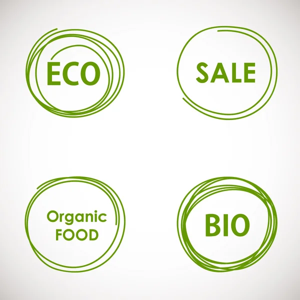 Ecology signs set. Eco-icons. Vector illustration. — Stok Vektör