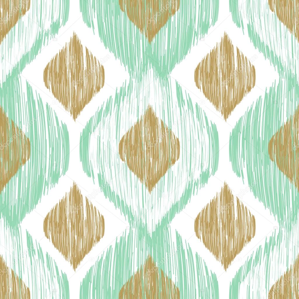  Seamless pattern. Ikat ethnic background in pastel colors.