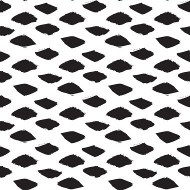 Siyah rhombus desenle boyalı kesintisiz mürekkep fırçası.