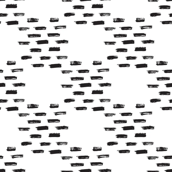 Seamless ink brush painted pattern. — Stock Vector