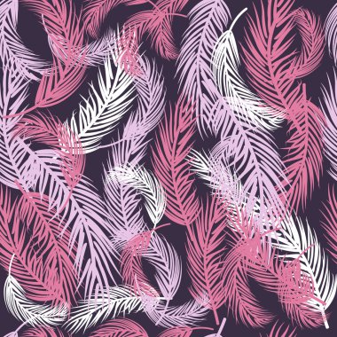 Tüy arka plan, pastel renklerde retro desen vektör. Vektör seamless modeli.