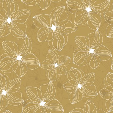 Çiçek desenli, güzel çiçekler, el çizimi. Vektör illüstrasyonu.