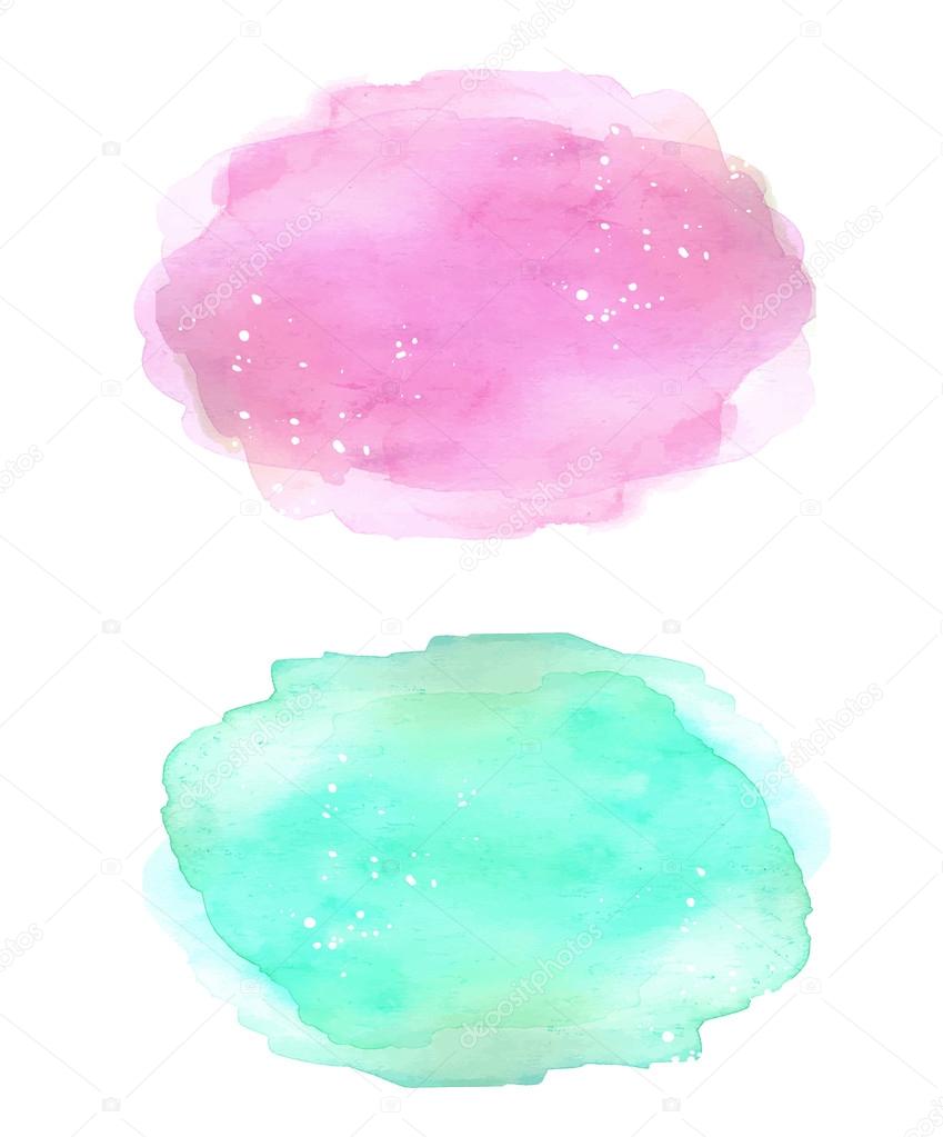 Colorful soft colors watercolor blue and pink texture background. 