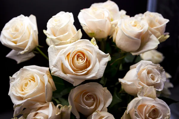 Ένα όμορφο μπουκέτο από ροζ τριαντάφυλλα, γκρο πλαν. — Φωτογραφία Αρχείου