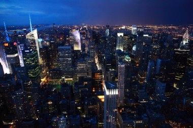 Manhattan 'ın gece manzarası, New York