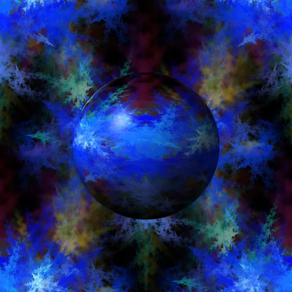 Абстрактный голубой глобус — стоковое фото