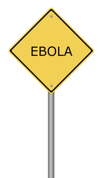 Varoitusmerkki EBOLA — kuvapankkivalokuva