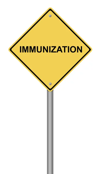Sinal de alerta de imunização — Fotografia de Stock