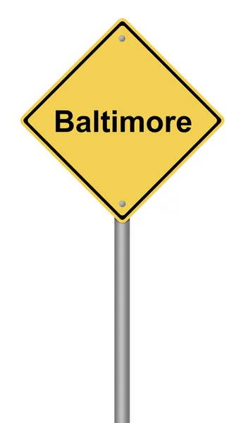 Baltimore-Warnschild — Stockfoto