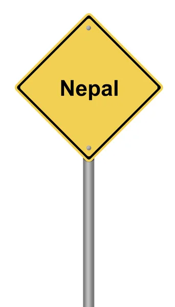 Nepal Warning Sign — Stock Photo, Image