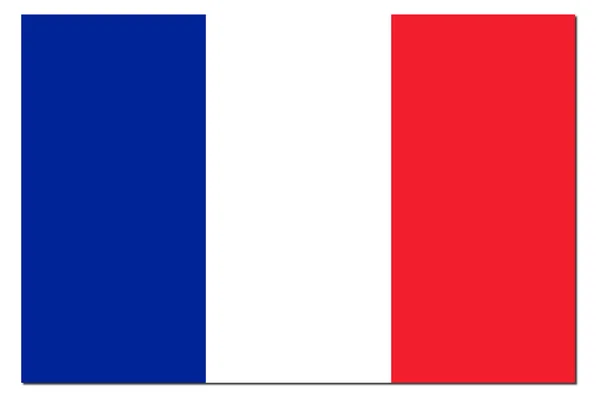 Fransa bayrağı gölge — Stok fotoğraf