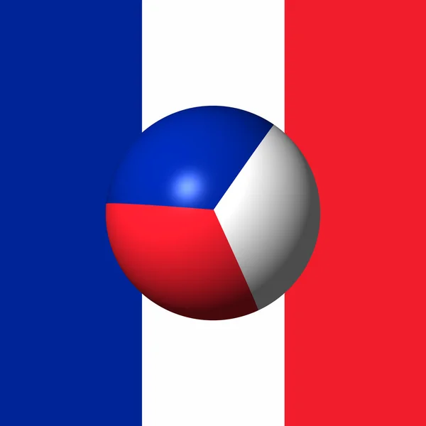 Fransa bayrağı Sphare — Stok fotoğraf