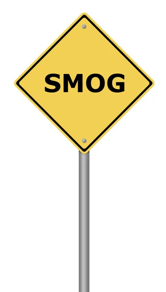 Waarschuwing teken Smog — Stockfoto