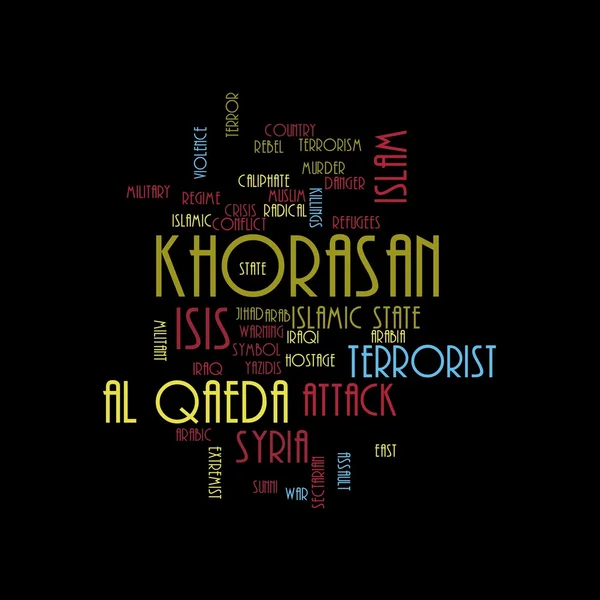 KHORASAN su nero — Foto Stock