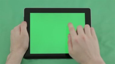 Dokunmatik tablet hareketleri ile chroma anahtar taşı.