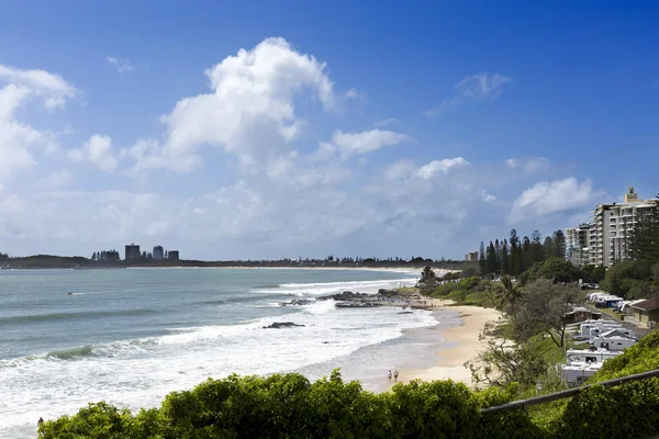 Mooloolaba Beach güneşli bir günde — Stok fotoğraf