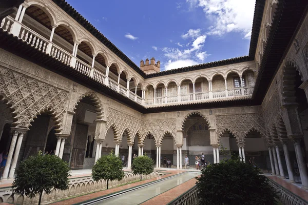 Sevilla Alcázar Patio de las Doncellas — Foto de Stock