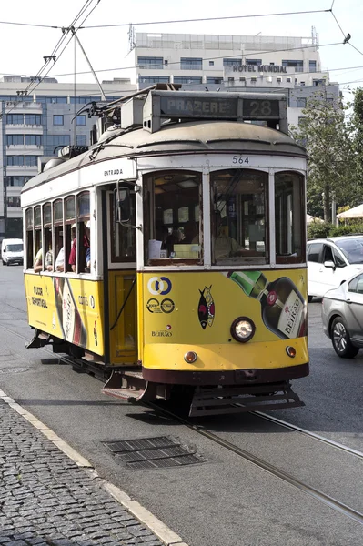 Die berühmte Straßenbahnlinie von Lissabon — Stockfoto