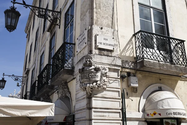 Decoraciones de la esquina del edificio de Lisboa —  Fotos de Stock