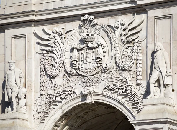 Lissabon Rua Augusta Triumphal Arch — kuvapankkivalokuva