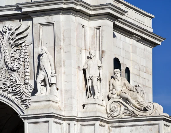 Lissabon Rua Augusta Triumphal Arch — kuvapankkivalokuva