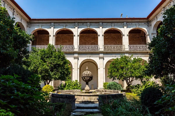 Vue Cloître Néoclassique Monastère Sainte Marie Construit Xviiie Siècle Arouca — Photo