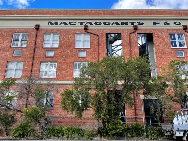 Vista Dos Mactaggarts Woolstores Construídos 1926 Subúrbio Teneriffe Depois Que — Fotografia de Stock